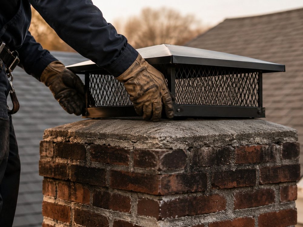 Chimney cap installation